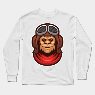 Monkey pilot Long Sleeve T-Shirt